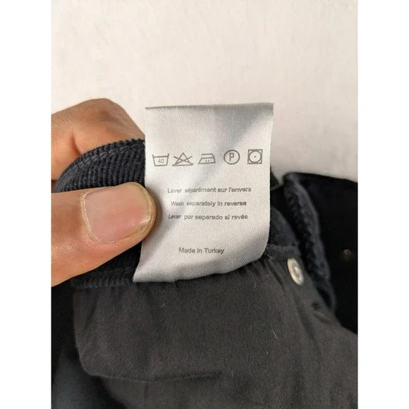 Sandro Corduroy Pants High Rise Supper Skinny Fit Casual Black Size‎ 24x30 - Picture 13 of 15